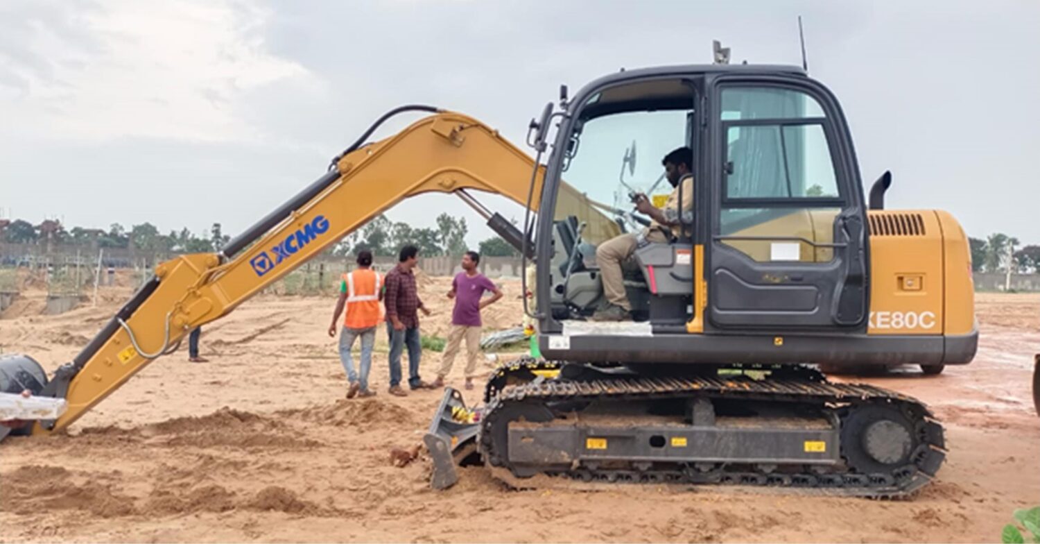 XCMG XE80C working on site